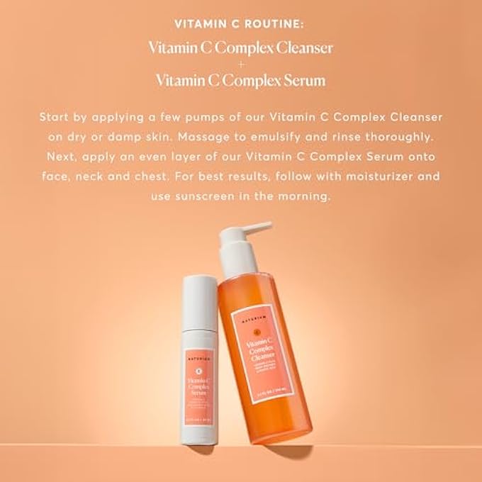 NATURIUM VITAMIN C COMPLEX CLEANSER, GENTLY EXFOLIATING & DEEPLY CLEANSING FOAMING FACE WASH GEL WITH PHYTIC ACID & FRUIT ENZYMES, 7.1 OZ - Image 3